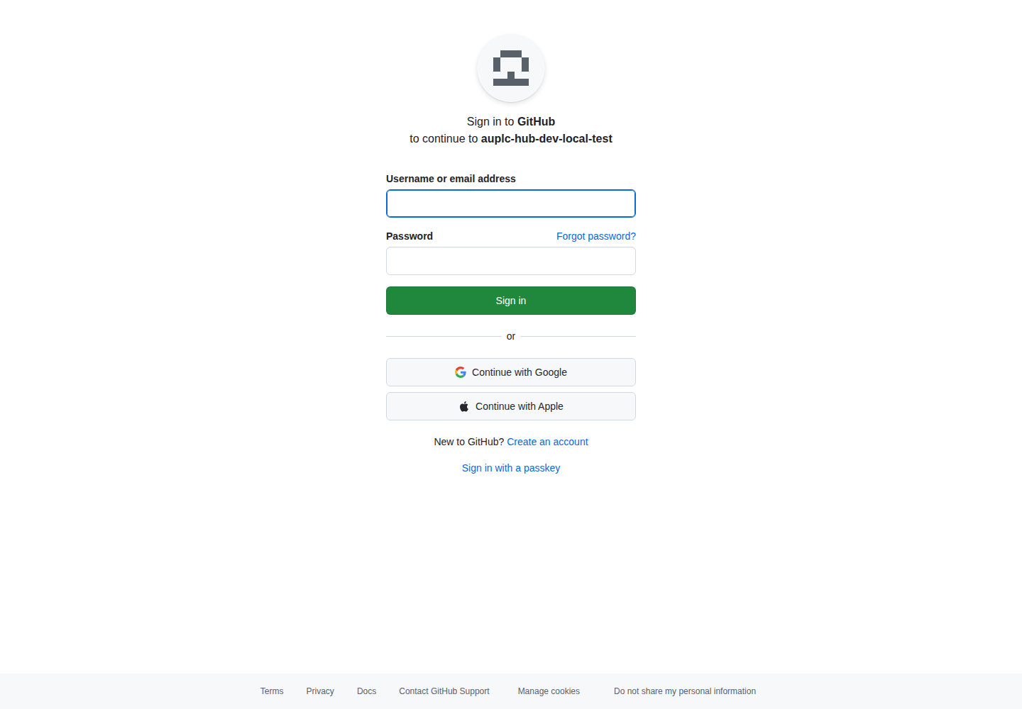 GitHub login