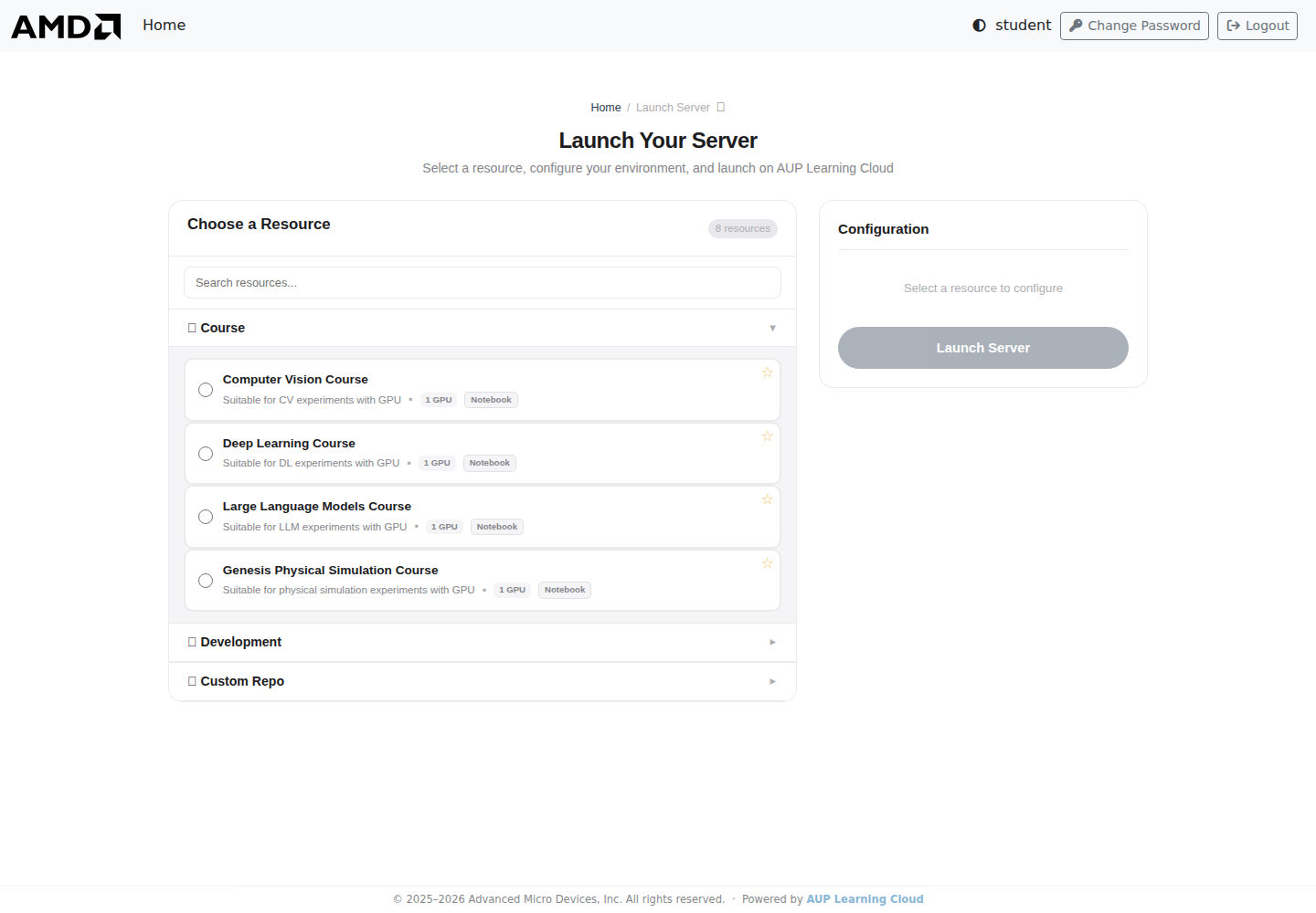 Launch server