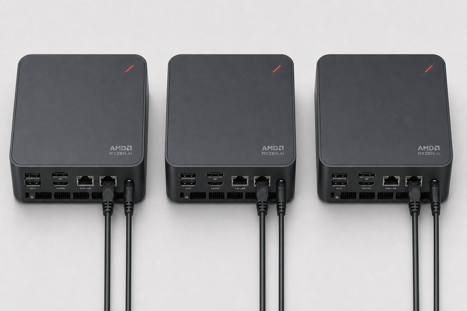 Three AIPC mini-cluster: one service machine and two netboot agents
