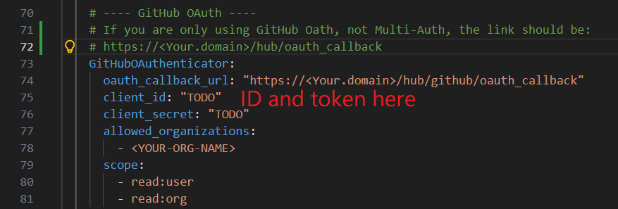 JupyterHub OAuth Configuration